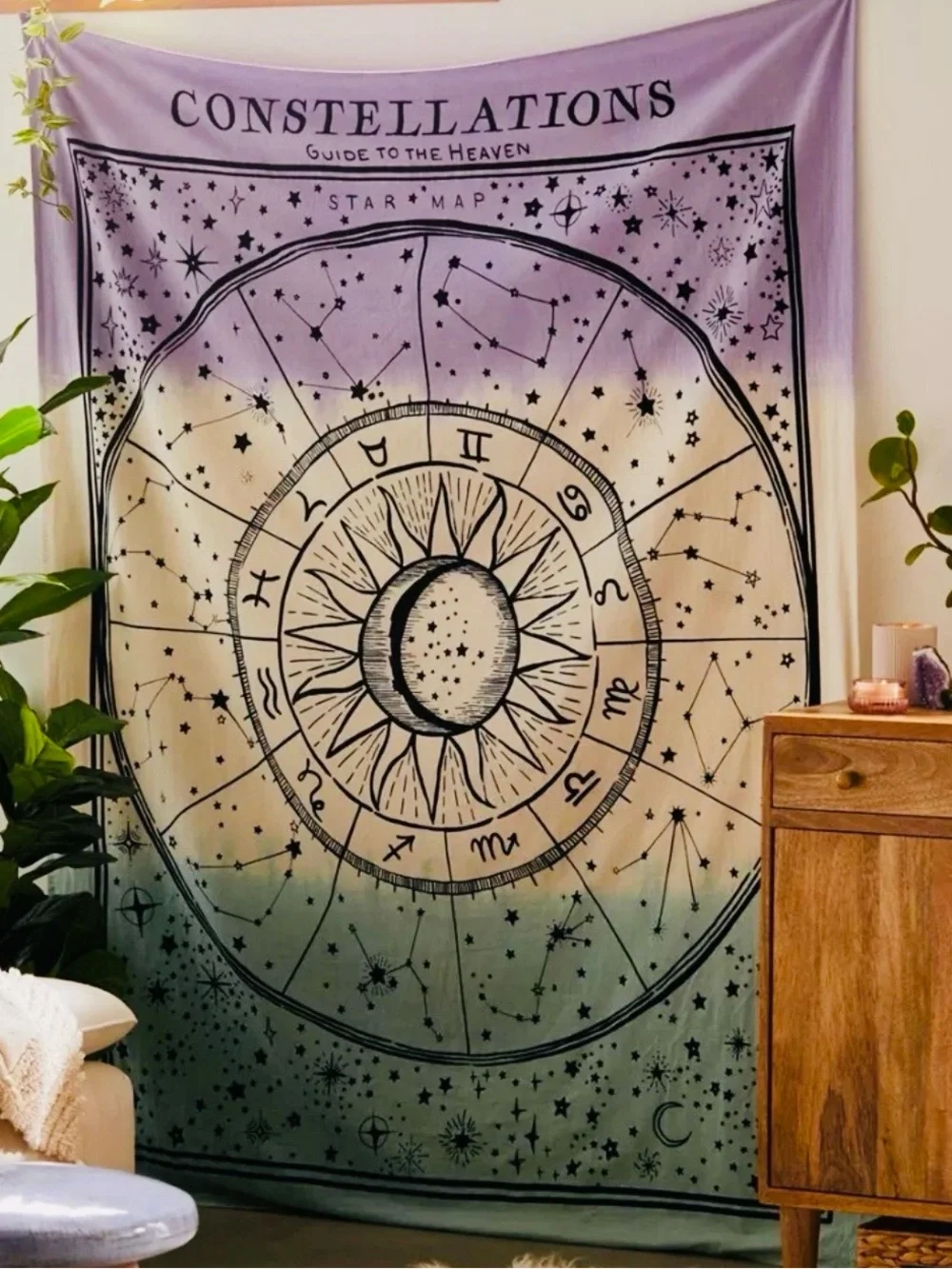 Urban Bedsheet UO Star Constellations Ombre Wall Tapestry Hanging Indian Throw